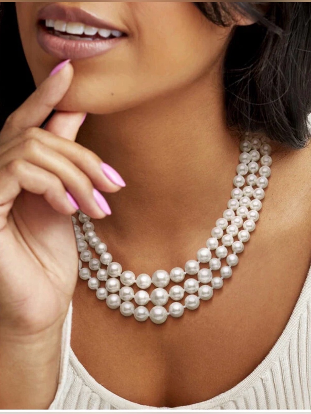 Ross-Simons White Pearl Necklace Timeless Elegance